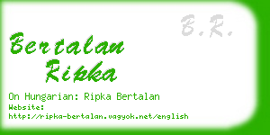 bertalan ripka business card